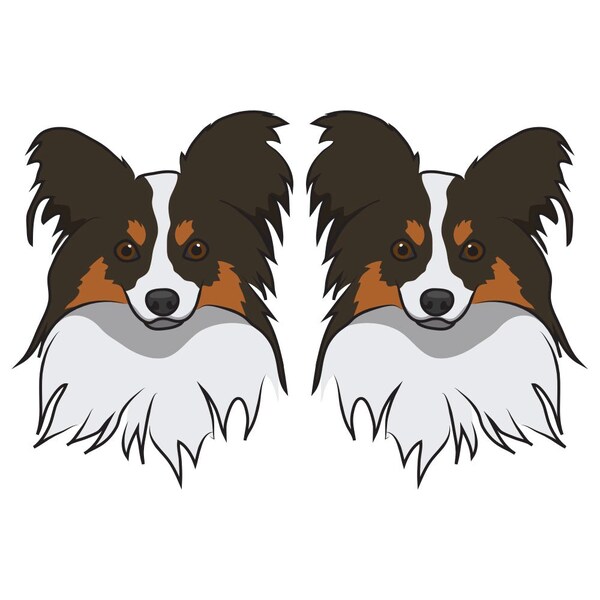 Papillon Dog Decal, Dog Lover Decor Vinyl Sticker
